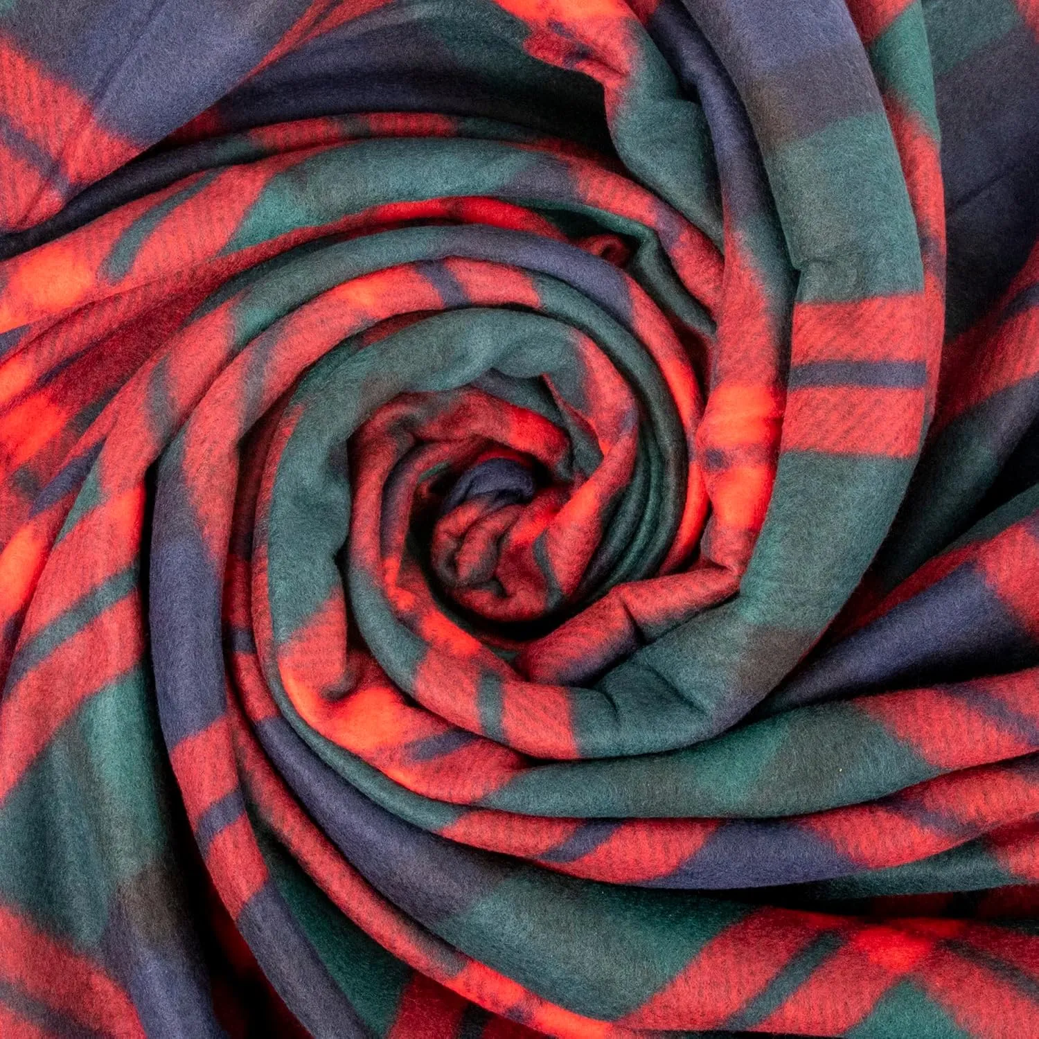 (24 Pack) Plaid Fleece Blankets and Throws in Bulk Pack 50 x 60 for Wedding Guests, Homeless, Pets, 160 GSM