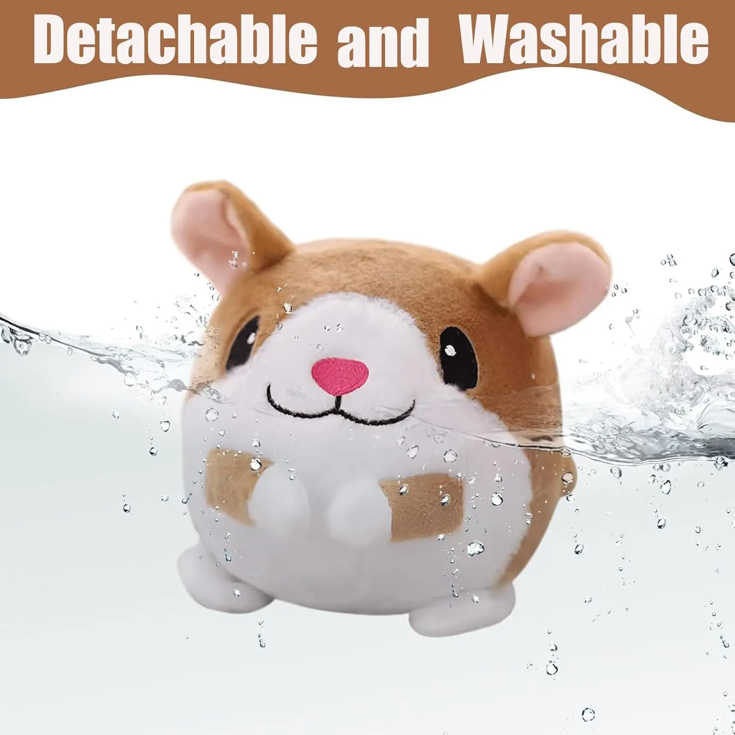 Active Moving Pet Plush Toy, Interactive Dog Toy Pet Bouncing Balls, USB Rechargeable Interactive Washable Cartoon Pig Plush Sound Electronic Dog Toy, Small Plush Sound Toys for Dogs (C)