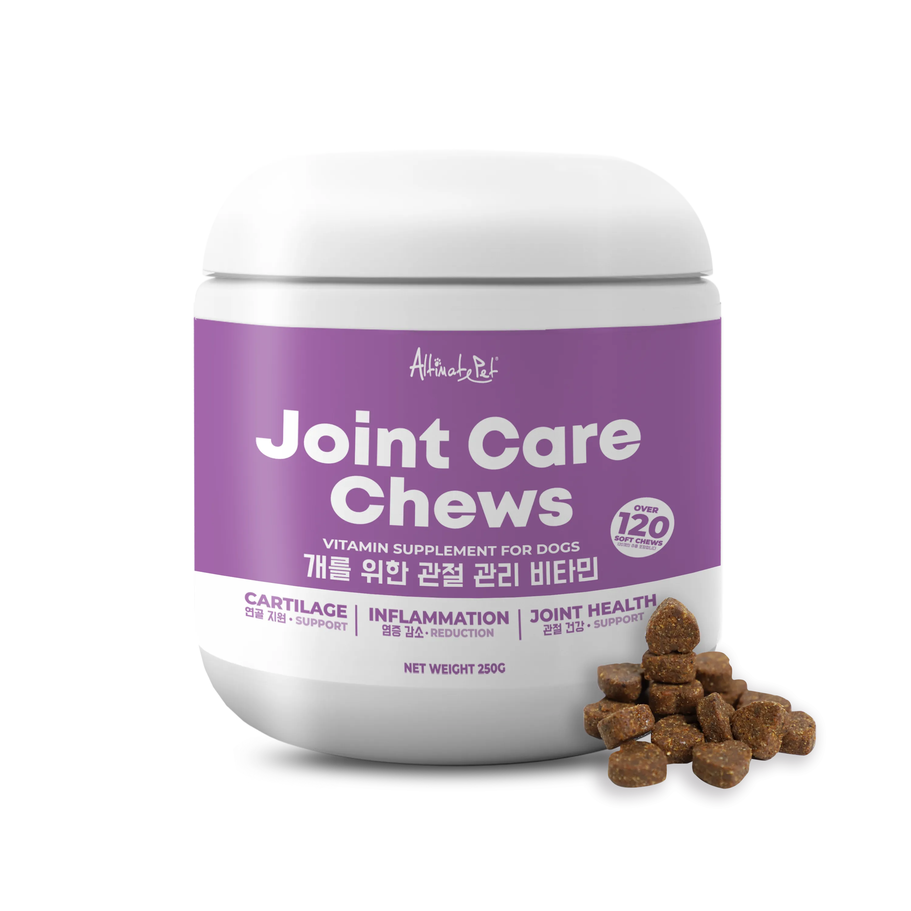 Alimate Pet Joint Care Vitamin Supplement For Dogs - Over 120 Soft Chews (250g)