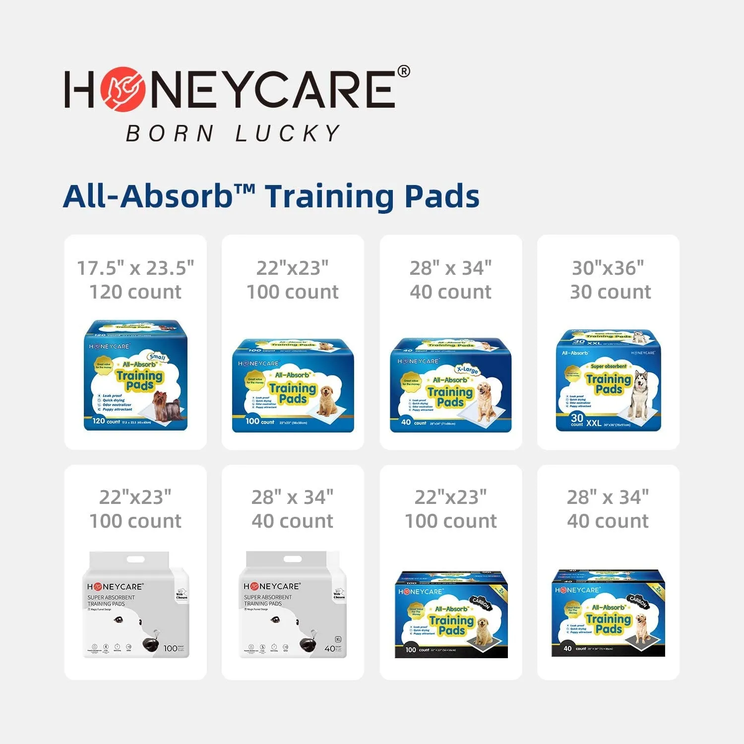 All-Absorb, X-Large 28" X 34", 40 Count, Dog and Puppy Training Pads, Ultra Absorbent and Odor Eliminating, Leak-Proof 5-Layer Potty Training Pads with Quick-Dry Surface, Blue