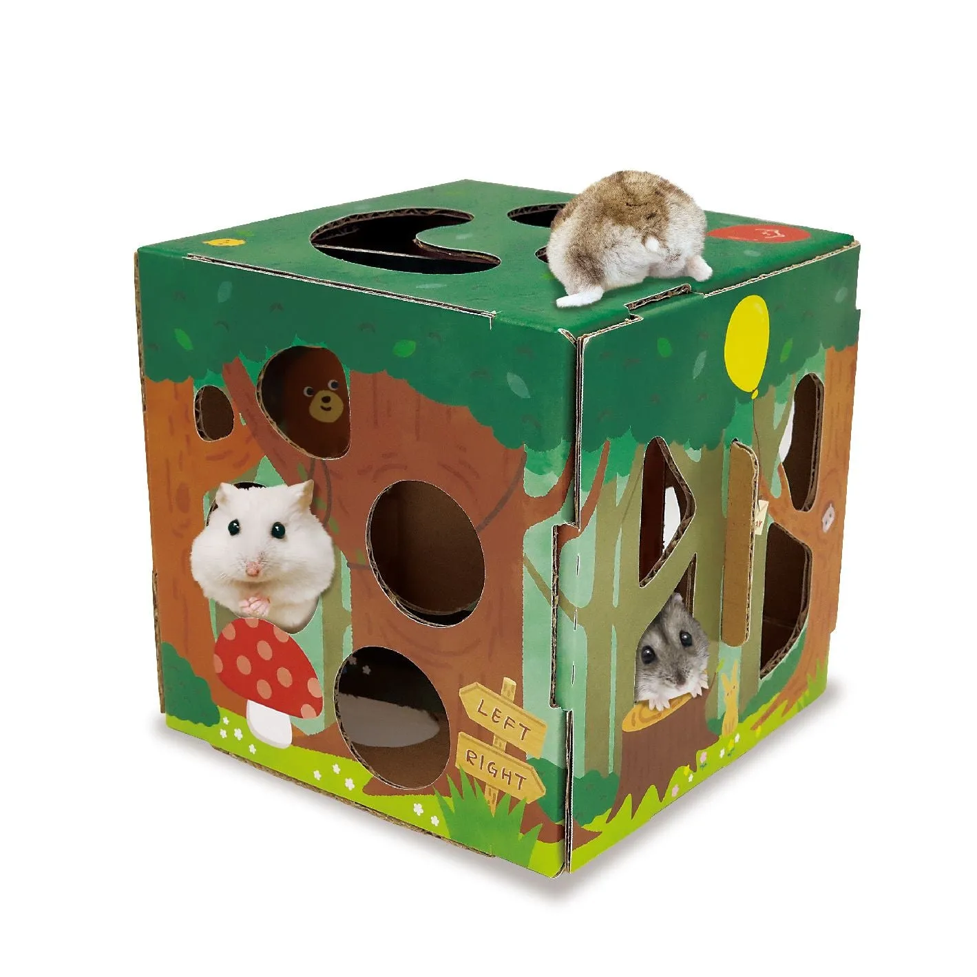 Animan Cardboard Playland for Hamsters (Forest)