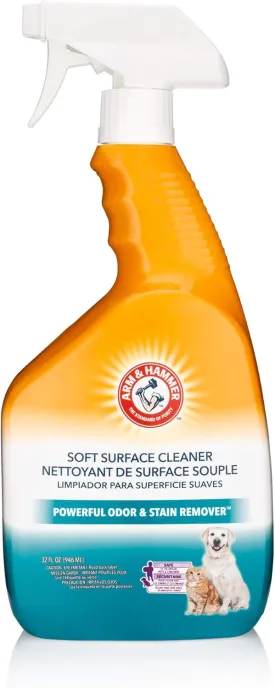 Arm & Hammer Stain Cleaner, PET Fresh Soft Surface for Carpet and Upholstery, Eliminates Stains and Odors, 32oz Bottle