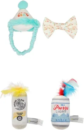 Bundle of Pearhead It's My Bday Cat Hat and Let's Pawty Bowtie Set   Pearhead Pawty Time Cat Toy Set