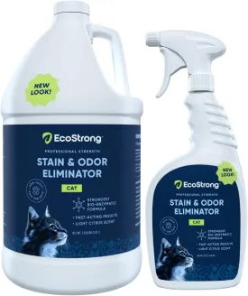 Cat Stain and Odor Remover| Enzyme Urine Odor Neutralizer - Stain Remover for Carpet, Litter Boxes, Bedding, and Laundry [160 Fl Oz Bundle]
