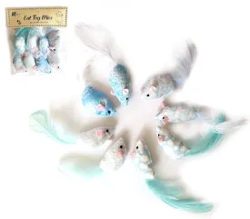 Cat Toy Mice for Kitten Feather Bell mice Blue chew Toy pet Toy