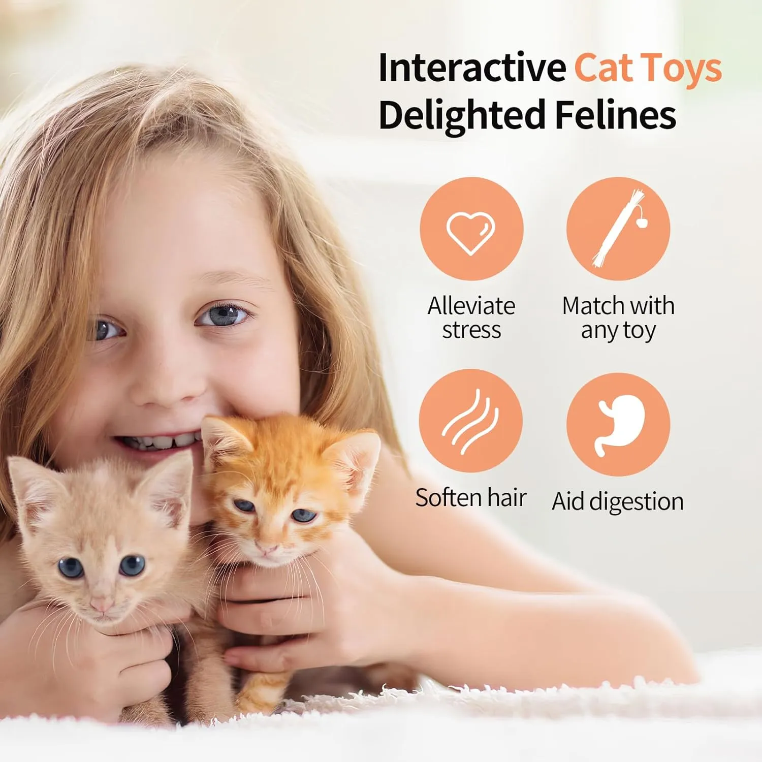 Cat Toys - Blend Silvervine Powder 45g with 5 Reusable Pouches, Catnip Alternative, 100% Natural Silver Vine Gall Fruit Powder & Silvervine Leaves, Suitable for All Cat Ages