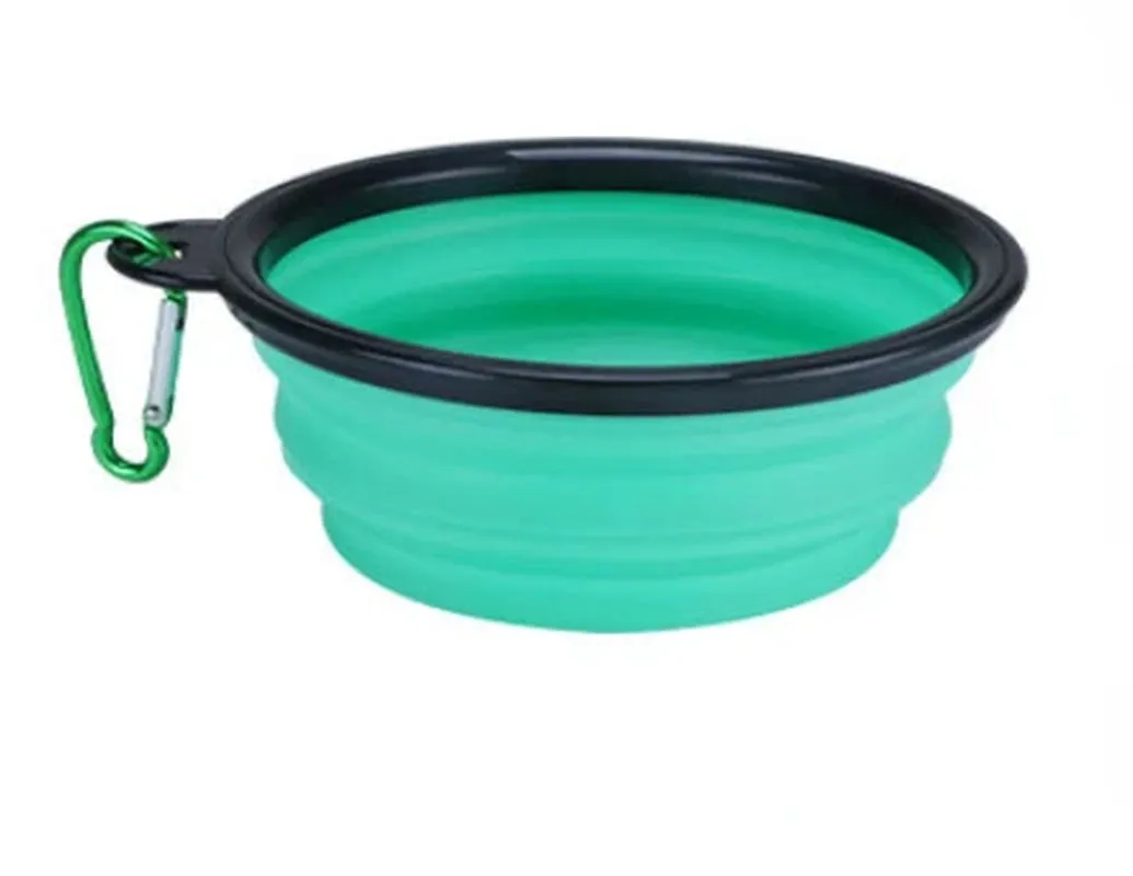 Collapsible Pet Silicone Dog Food Water Bowl Outdoor