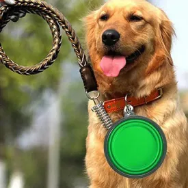 Collapsible Pet Silicone Dog Food Water Bowl Outdoor