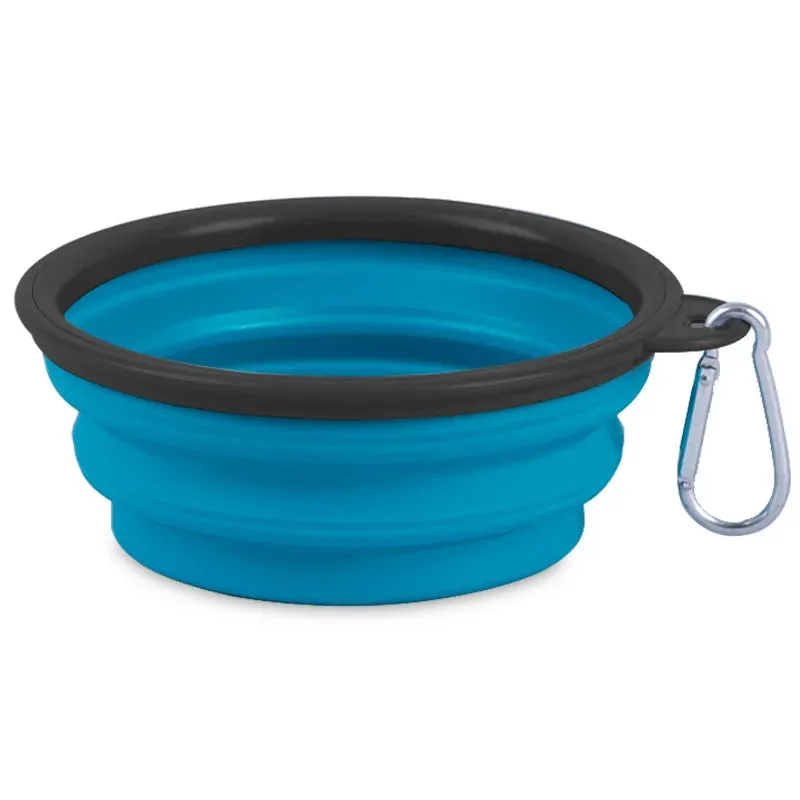 Collapsible Pet Silicone Dog Food Water Bowl Outdoor