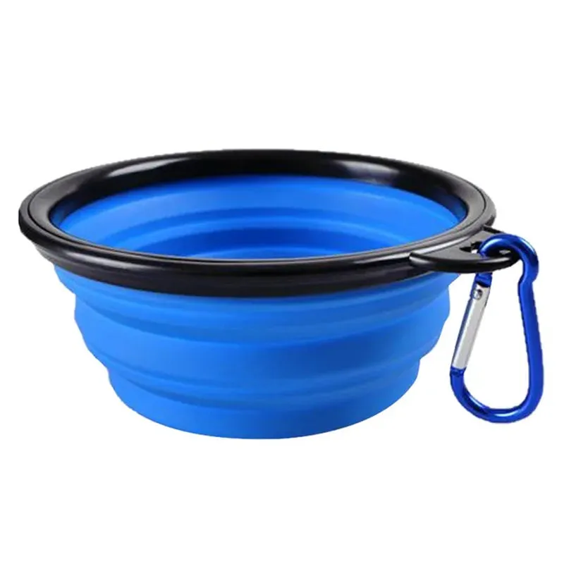 Collapsible Pet Silicone Dog Food Water Bowl Outdoor