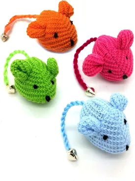 Crochet Mouse Cat Toy - 4 Pk