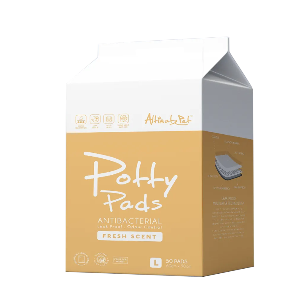 [CTN OF 4] Altimate Pet Antibacterial Fresh Scent Potty Pee Pads - L (50pcs) | 60cm x 95cm