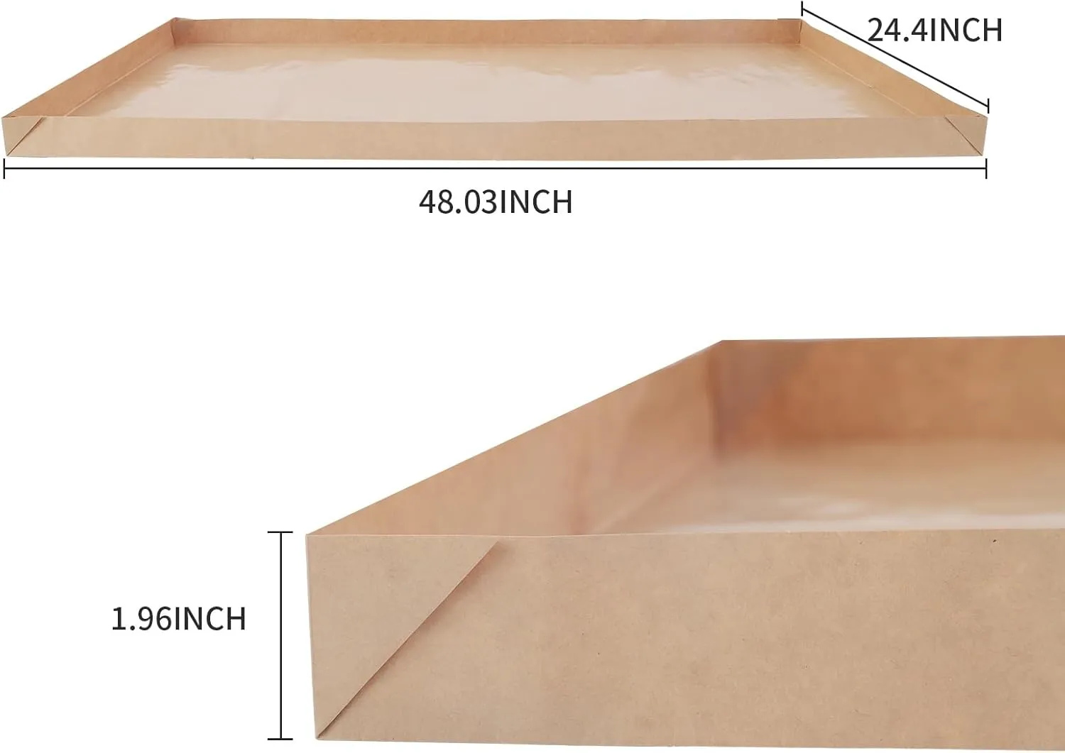 Disposable Guinea Pig Cage Liners, 48" x24 Large Liner Bag for Guinea Pig Cage Bottom, Water-Resistant Kraft Paper (4Pack)