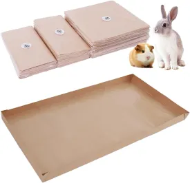 Disposable Guinea Pig Cage Liners, 48" x24 Large Liner Bag for Guinea Pig Cage Bottom, Water-Resistant Kraft Paper (4Pack)