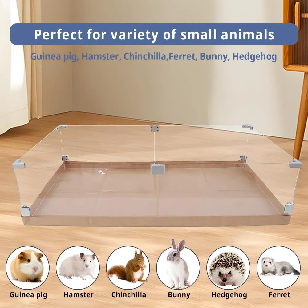 Disposable Guinea Pig Cage Liners, 48" x24 Large Liner Bag for Guinea Pig Cage Bottom, Water-Resistant Kraft Paper (4Pack)