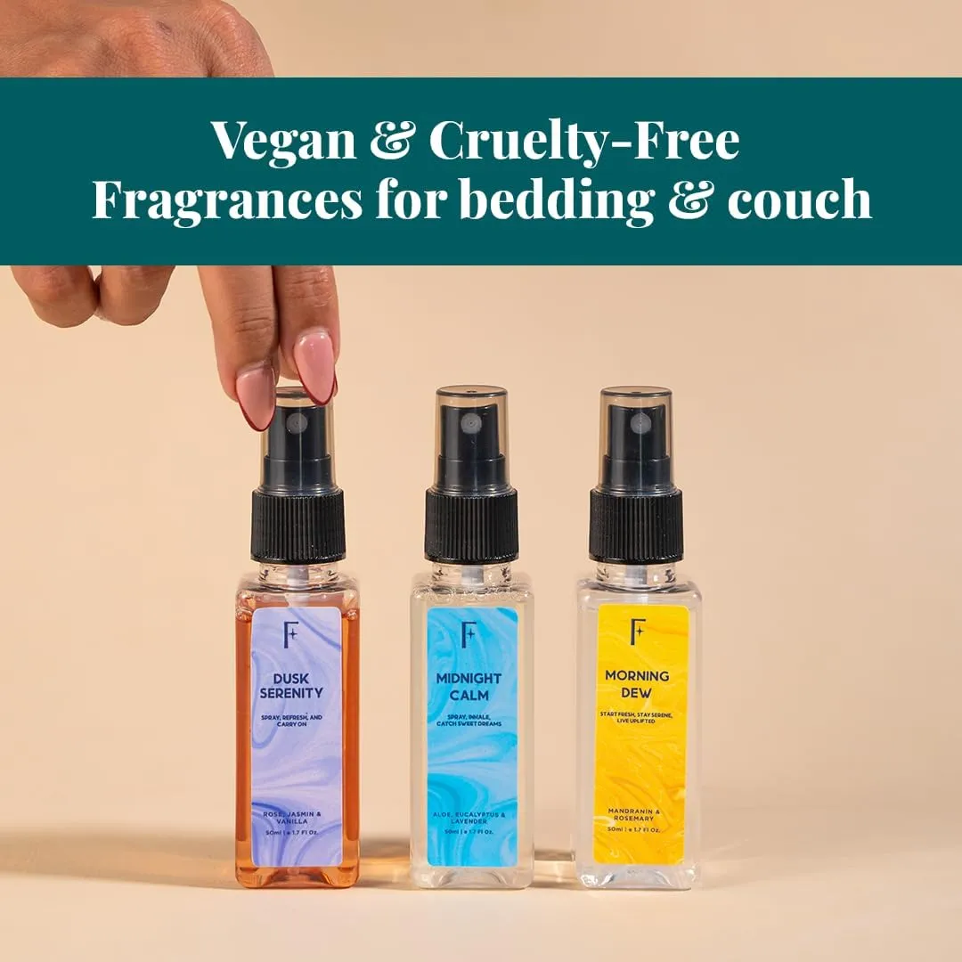 Folkulture Room Spray - Set of 3 | Odor Eliminator Freshener Sprays for Home, Car, Bathroom | Natural Vanilla, Lavender, Rose Scented Deodorizer for Fresh Fragrance| Everyday Home Essentials - 5.1 Oz