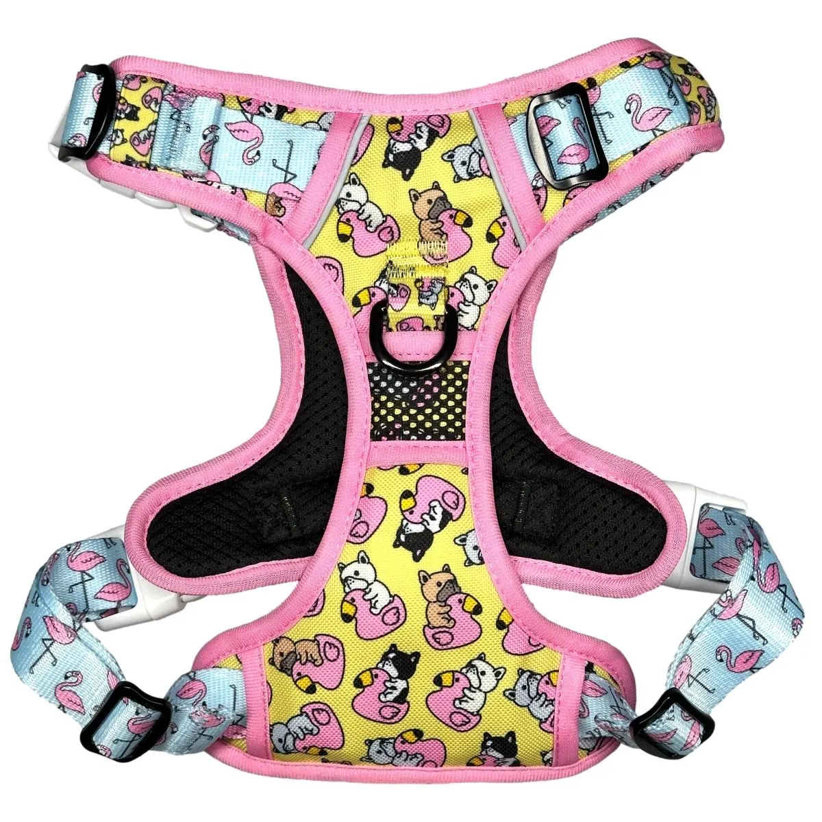 Frenchie Flamingo No Pull Dog Harness - CLEARANCE