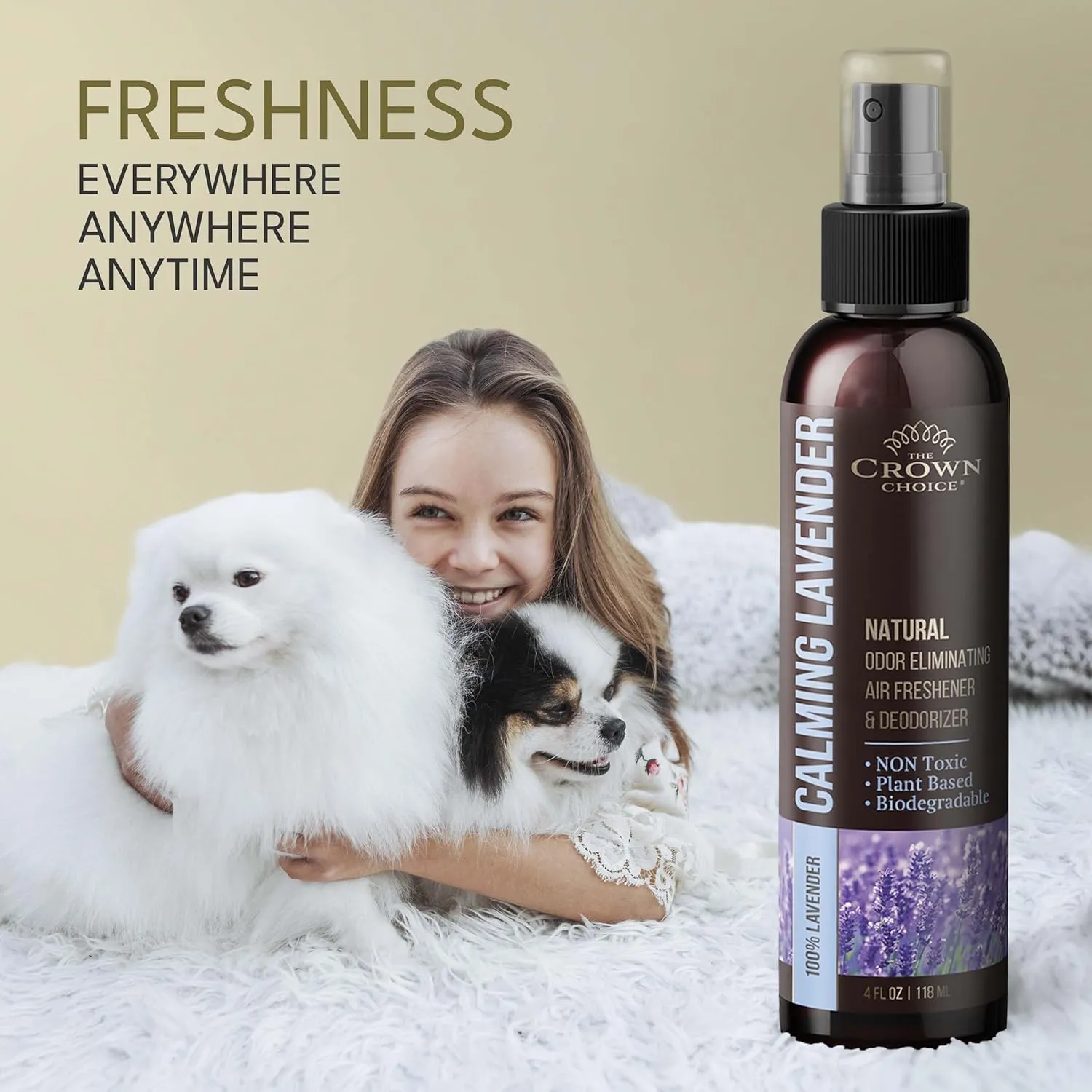 Freshen Up Dad's day with gift of Lavender Air FreshenerNon-Toxic & Natural Essential OilSprayOdor Eliminator and Deodorizer for Home/Toilet/Room/Lounge/Fabric-Linen-Spray for Bedding2 PK 4 Oz each