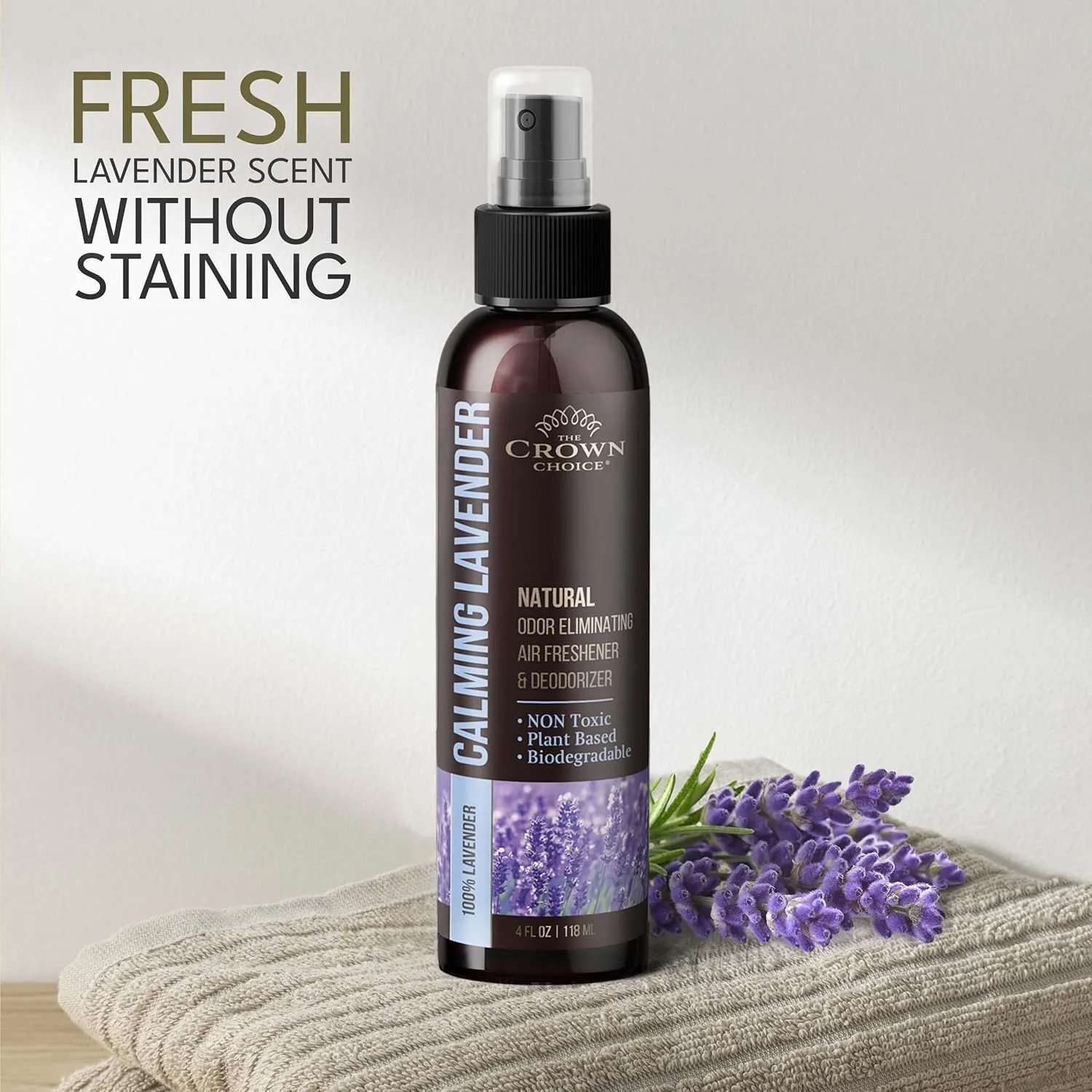 Freshen Up Dad's day with gift of Lavender Air FreshenerNon-Toxic & Natural Essential OilSprayOdor Eliminator and Deodorizer for Home/Toilet/Room/Lounge/Fabric-Linen-Spray for Bedding2 PK 4 Oz each