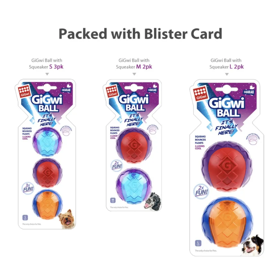 GiGwi Ball Series: Bouncy, Interactive, Durable Toy Dog Balls (Colour given at random unless indicated in remarks)