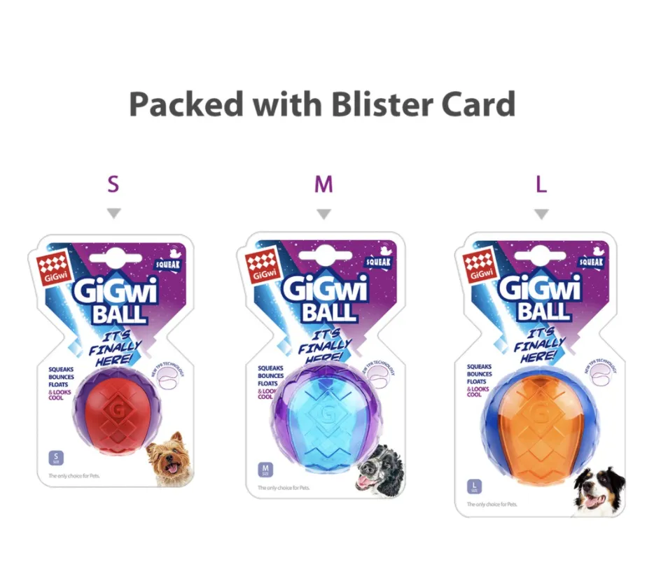 GiGwi Ball Series: Bouncy, Interactive, Durable Toy Dog Balls (Colour given at random unless indicated in remarks)