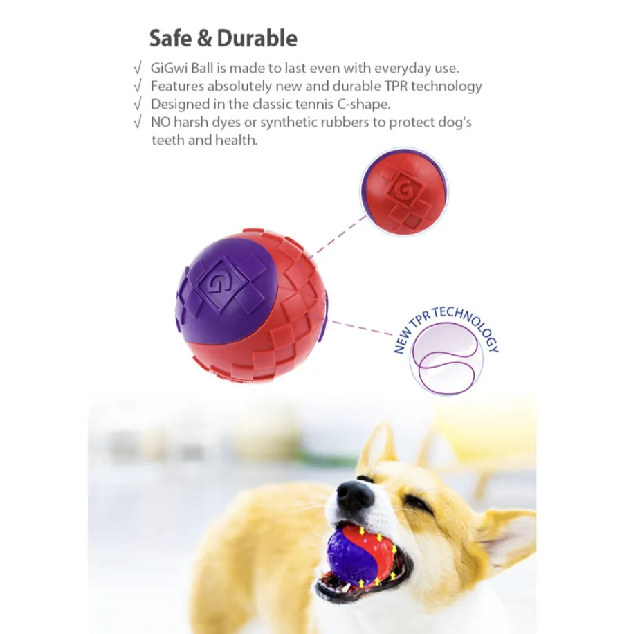 GiGwi Ball Series: Bouncy, Interactive, Durable Toy Dog Balls (Colour given at random unless indicated in remarks)