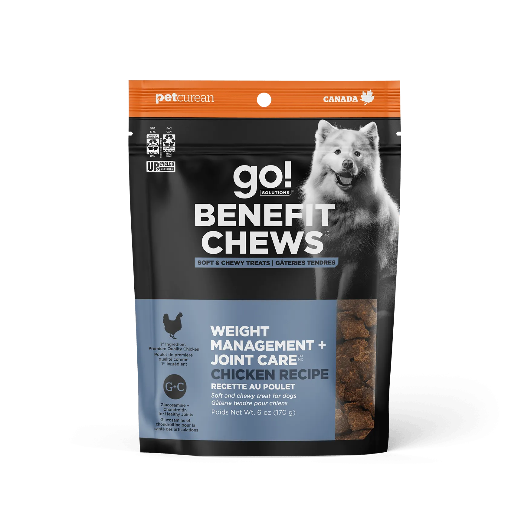 Go! Benefit Chews Weight Management   Joint Care Soft and Chewy Treats Chicken Recipe For Dogs