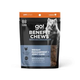 Go! Benefit Chews Weight Management   Joint Care Soft and Chewy Treats Chicken Recipe For Dogs