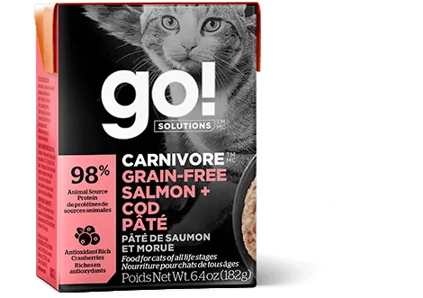 Go! Carnivore Grain Free Salmon   Cod Pâté for Cats 