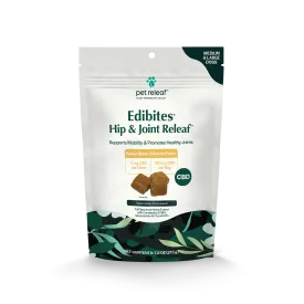 Hip & Joint Releaf CBD Edibites For M/L Dogs – Peanut Butter Banana