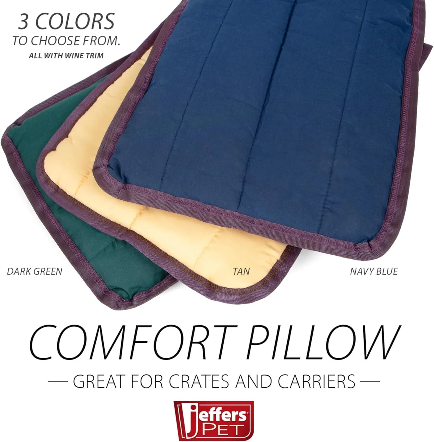 Jeffers Pet Comfort Dog Pillow, Medium 25" x 33", Tan  Machine Washable Dog Bed for House, Sofa, Crate & Travel  Poly Cotton Shell, Winter Warmth, Soft, Comfy, Durable, Top Pet Bedding