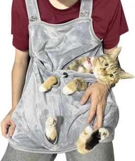 La La Pet Adjustable Cat Apron Carrier with Holes Pet Carrier Sleeping Bag Pet Carrier Sling Cat Carrier Bag Cat Carrier Pouch for Small Sized Animals