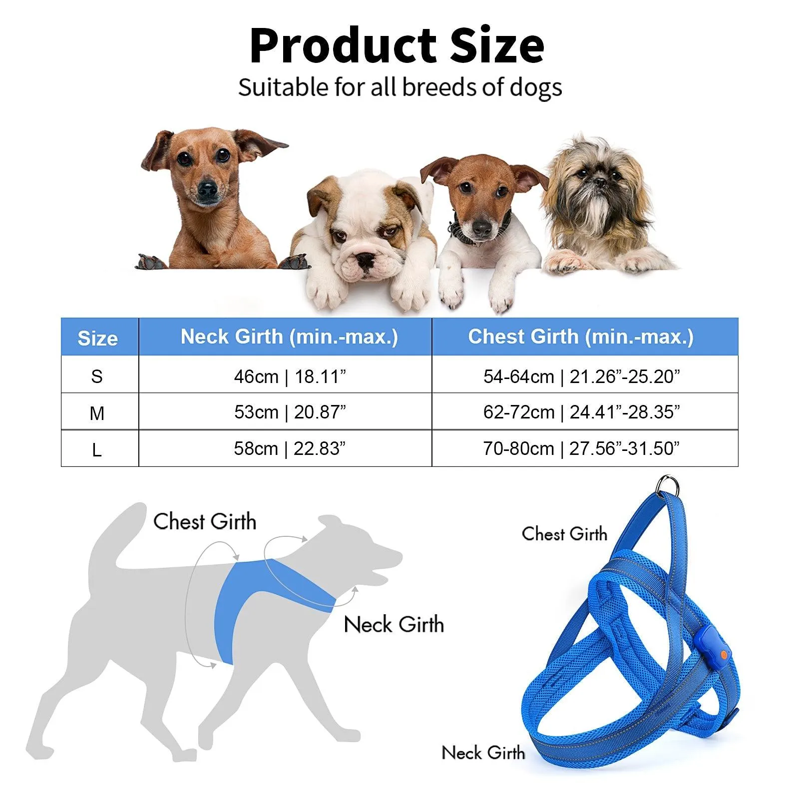 MASBRILL LED No Pull Dog Harnesses