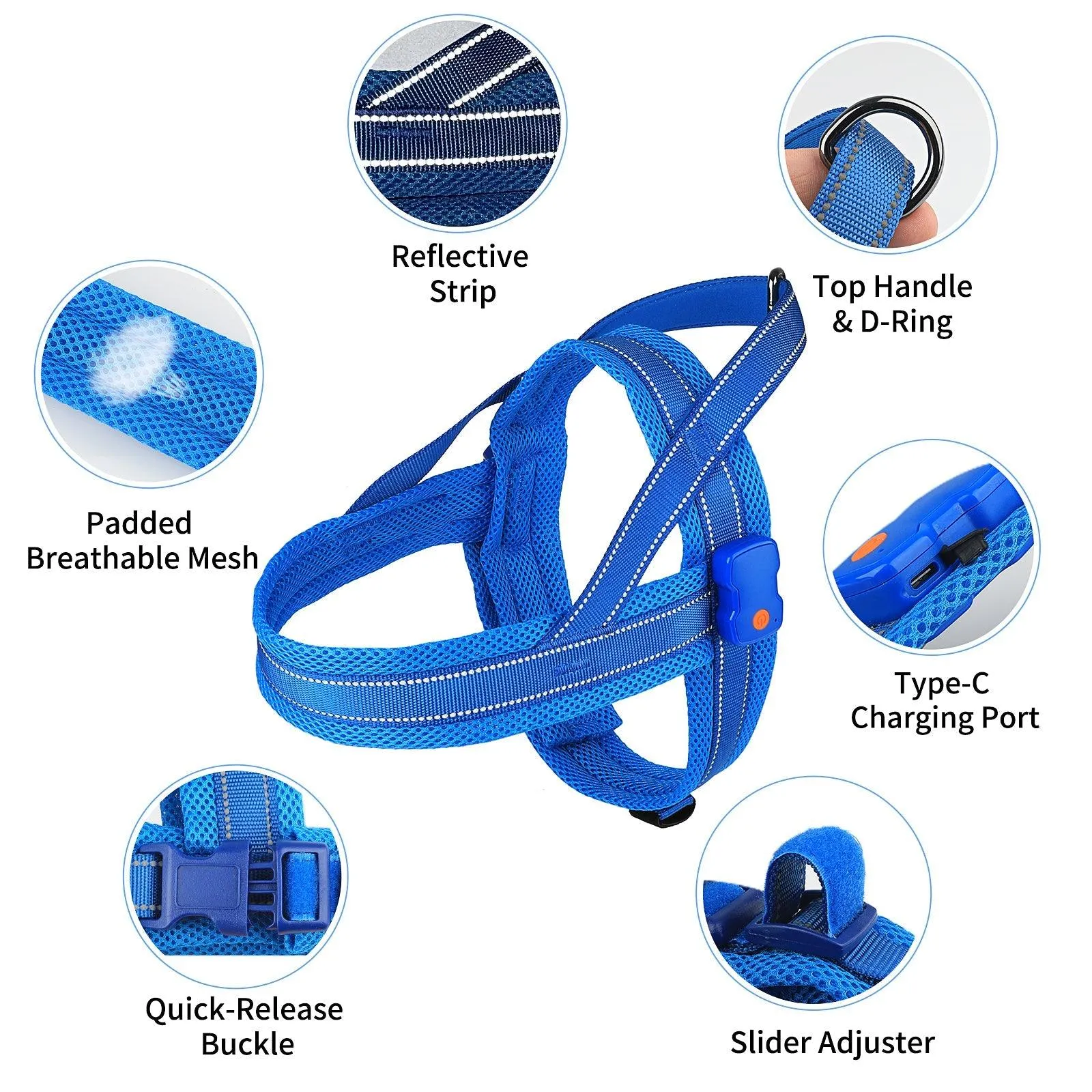 MASBRILL LED No Pull Dog Harnesses