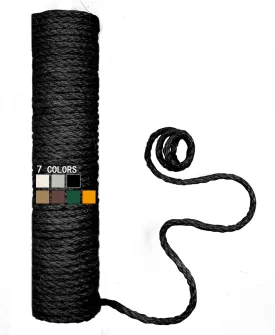 Natural Sisal Rope for Cat Scratcher, 1/4 Inch 164FT Sisal Rope for Cat Scratching Post Repair Replacement, Multi Color Cat Scratch Tree Rope Replacement, Solid Black