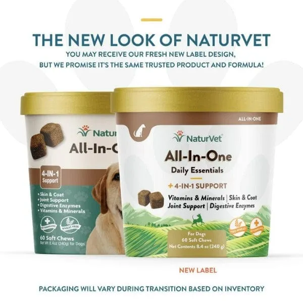 NaturVet All-In-One Soft Chews For Dogs