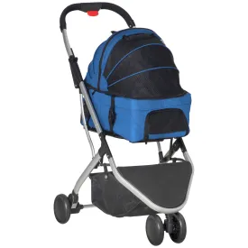 PawHut Pet Stroller Foldable Dog Cat Travel Carriage 2-In-1 Design Carrying Bag