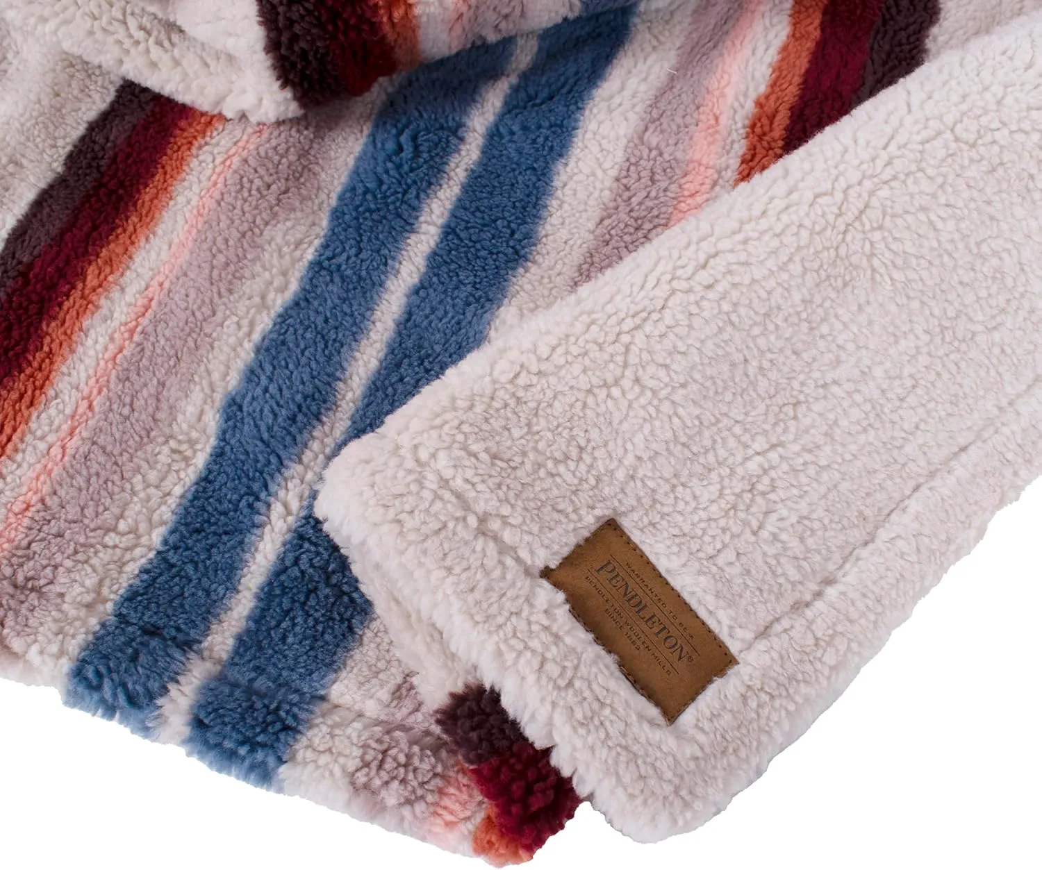 PENDLETON Berber Pet Blanket - Serape Rosewood