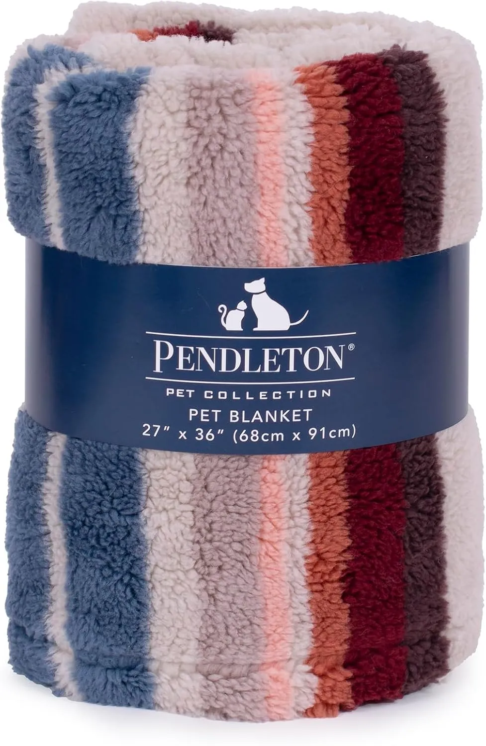 PENDLETON Berber Pet Blanket - Serape Rosewood