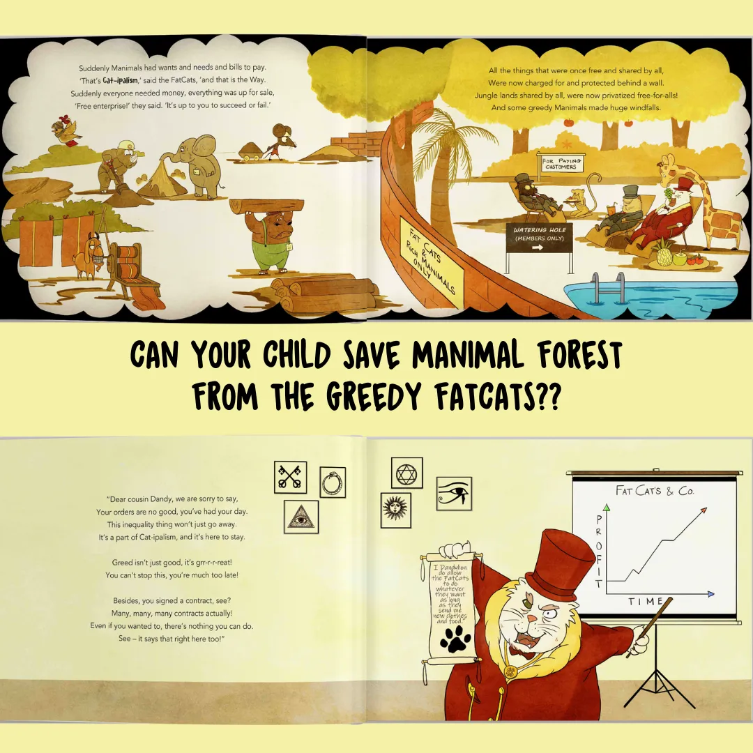 Personalised Storybook -  The FatCats; A Book About Capitalism & Inequality