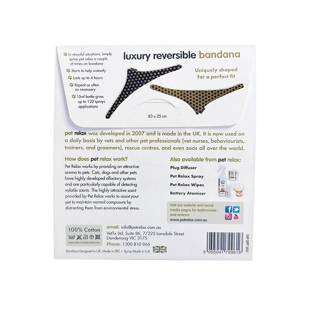 Pet Relax Luxury Reversible Bandana Kit
