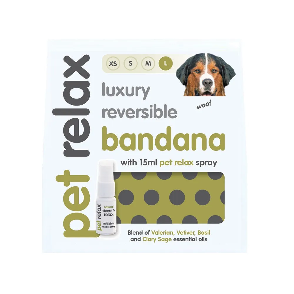 Pet Relax Luxury Reversible Bandana Kit