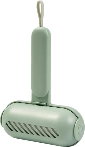 Reusable Washable Lint Roller with Handle  Extra Sticky Pet Hair Remover Gel for Clothes, Furniture & Travel  Compact, Eco-Friendly & Fabric-Safe (Green)