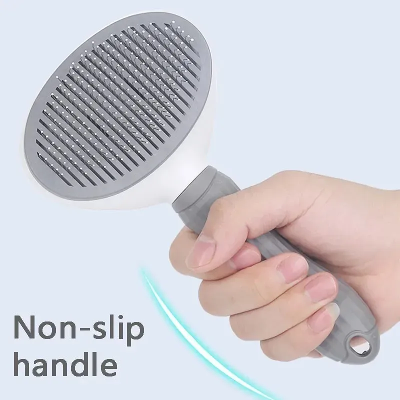 Self-Cleaning Pet Hair Removal Comb - Cat Slicker Brush & Dog Grooming Tool for Effortless Fur Removal