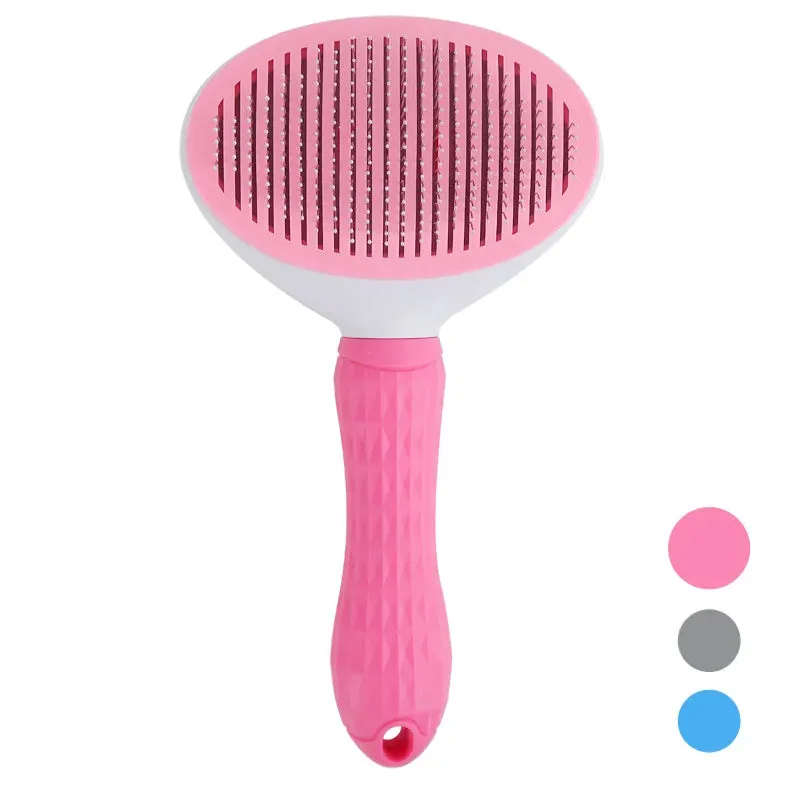Self-Cleaning Pet Hair Removal Comb - Cat Slicker Brush & Dog Grooming Tool for Effortless Fur Removal
