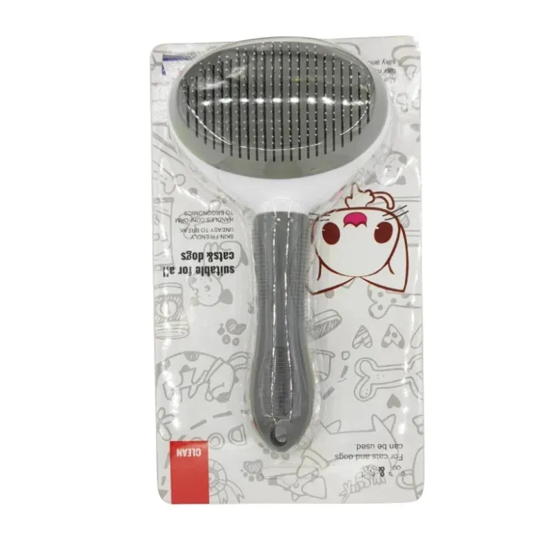 Self-Cleaning Pet Hair Removal Comb - Cat Slicker Brush & Dog Grooming Tool for Effortless Fur Removal