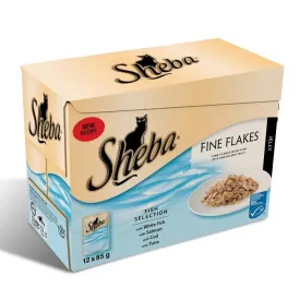 Sheba Fine Flakes Fish Selection 4 x 12 x 85g - DECEMBER SPECIAL OFFER - 15% OFF