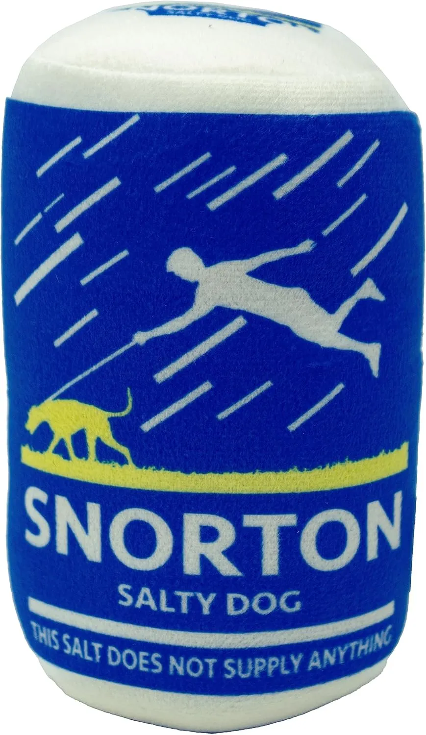 Snorton Salt Can Squeaky Dog Toy Small, Medium, and Large Dogs -Funny Dog Toys - Plush Squeaky - Cute Dog Gifts for Dog Birthday -Dog Stuff- Cool Stuffed Dog Toys