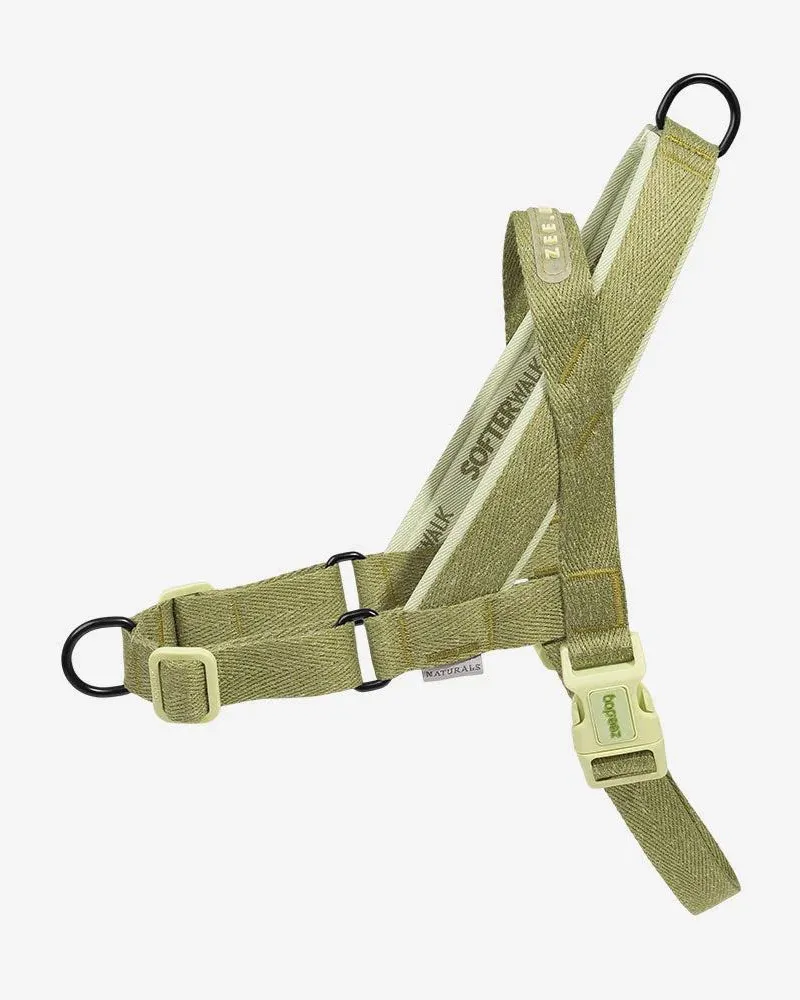 SofterWalk No-Pull Dog Harness in Moss