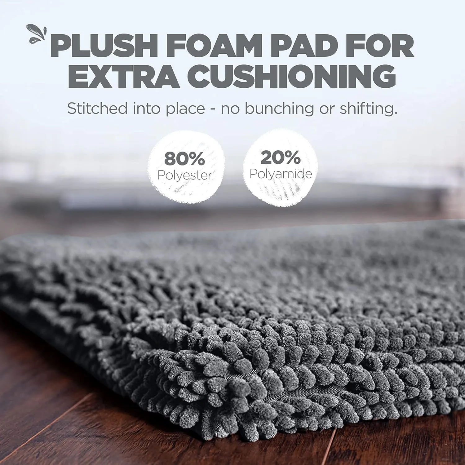 Soggy Doggy Crate Mate Dog Bed | Gray | Medium (20 x 30) | Microfiber Chenille Mat, Travel Bed for Dog | Ultra-Absorbent Kennel Plush Pad